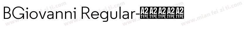 BGiovanni Regular字体转换